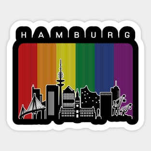 Hamburg LGBT Rainbow Flag Sticker